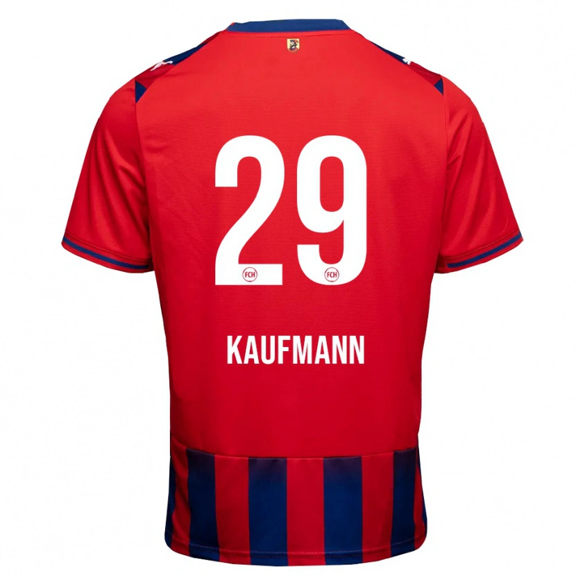 Danxen Dames Mikkel Kaufmann #29 Koninklijk Blauw Wit Rood Thuisshirt Thuistenue 2026/27 T-Shirt België