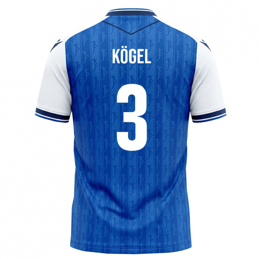 Danxen Dames Elias Kögel #3 Koninklijk Blauw Wit Thuisshirt Thuistenue 2026/27 T-Shirt België