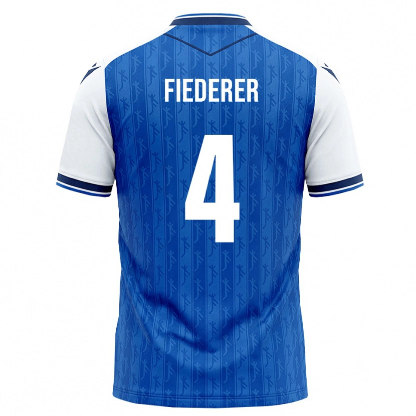 Danxen Dames Tom Fiederer #4 Koninklijk Blauw Wit Thuisshirt Thuistenue 2026/27 T-Shirt België