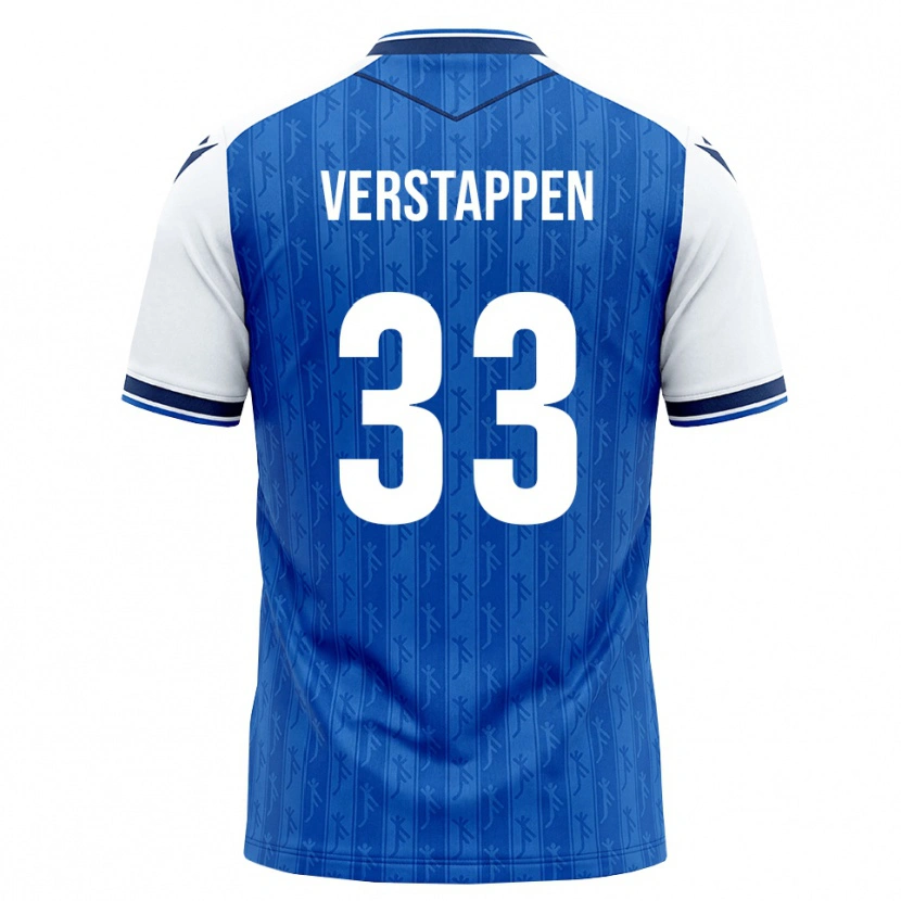 Danxen Dames Eric Verstappen #33 Koninklijk Blauw Wit Thuisshirt Thuistenue 2026/27 T-Shirt België