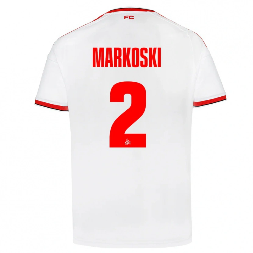 Danxen Dames Kristian Markoski #2 Wit Rood Zwart Thuisshirt Thuistenue 2026/27 T-Shirt België