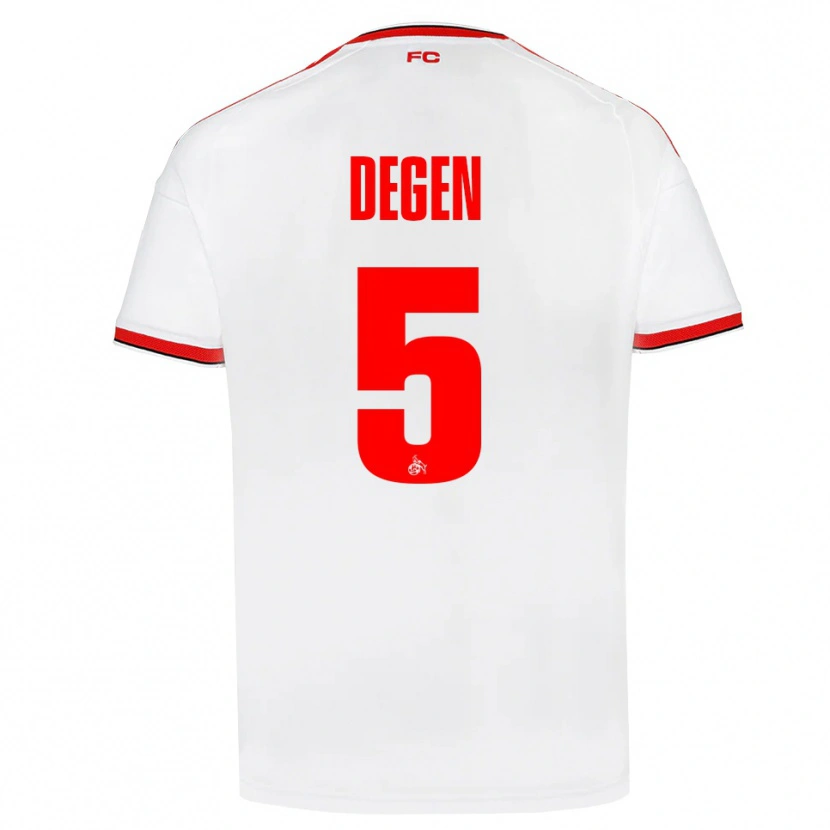 Danxen Dames Celina Degen #5 Wit Rood Zwart Thuisshirt Thuistenue 2026/27 T-Shirt België