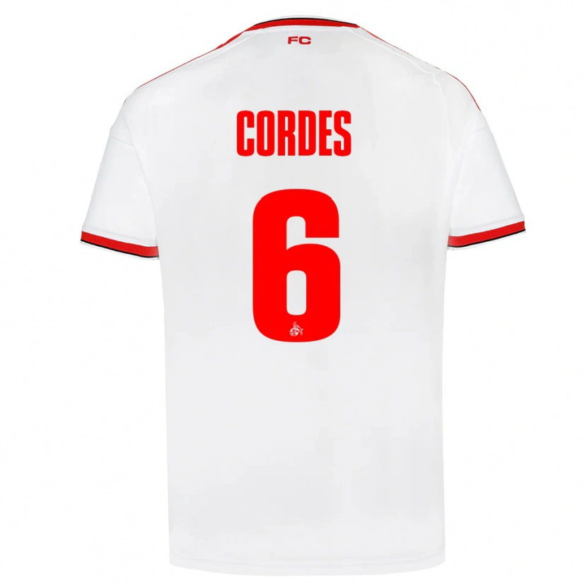 Danxen Dames Lotta Cordes #6 Wit Rood Zwart Thuisshirt Thuistenue 2026/27 T-Shirt België