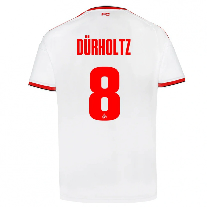 Danxen Dames Luca Dürholtz #8 Wit Rood Zwart Thuisshirt Thuistenue 2026/27 T-Shirt België