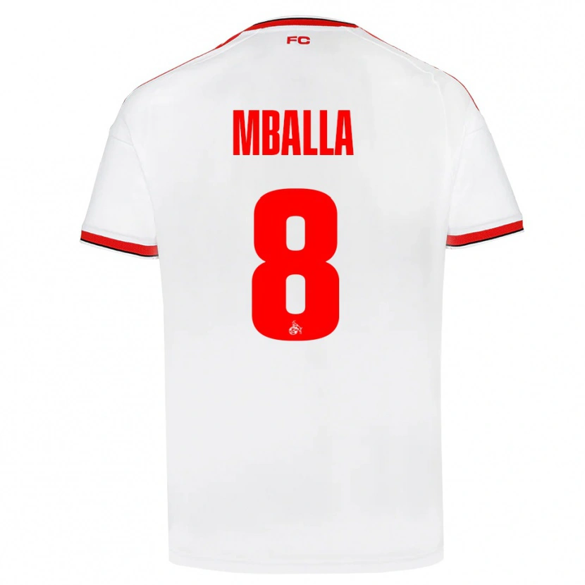 Danxen Dames Loiks Mballa #8 Wit Rood Zwart Thuisshirt Thuistenue 2026/27 T-Shirt België