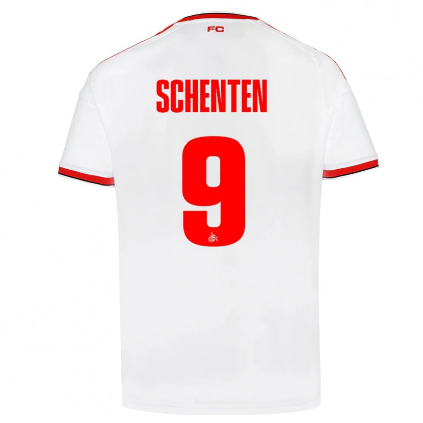 Danxen Dames Fynn Schenten #9 Wit Rood Zwart Thuisshirt Thuistenue 2026/27 T-Shirt België