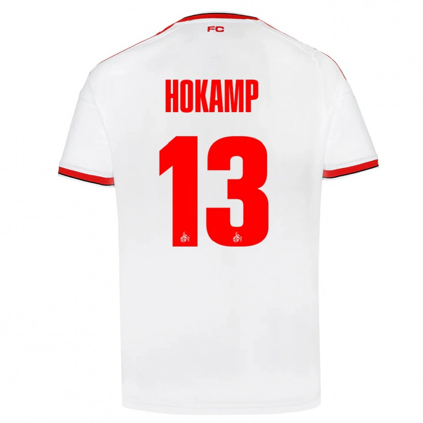 Danxen Dames Merle Hokamp #13 Wit Rood Zwart Thuisshirt Thuistenue 2026/27 T-Shirt België