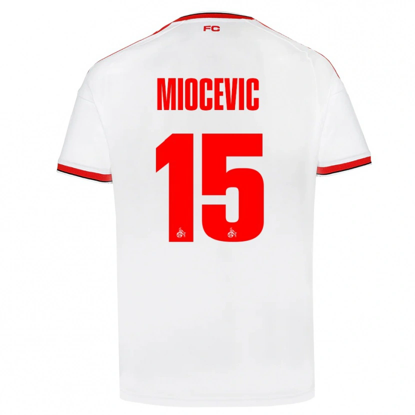 Danxen Dames Gabriel Miocevic #15 Wit Rood Zwart Thuisshirt Thuistenue 2026/27 T-Shirt België