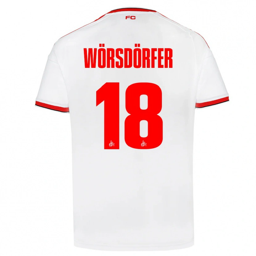 Danxen Dames Len Wörsdörfer #18 Wit Rood Zwart Thuisshirt Thuistenue 2026/27 T-Shirt België
