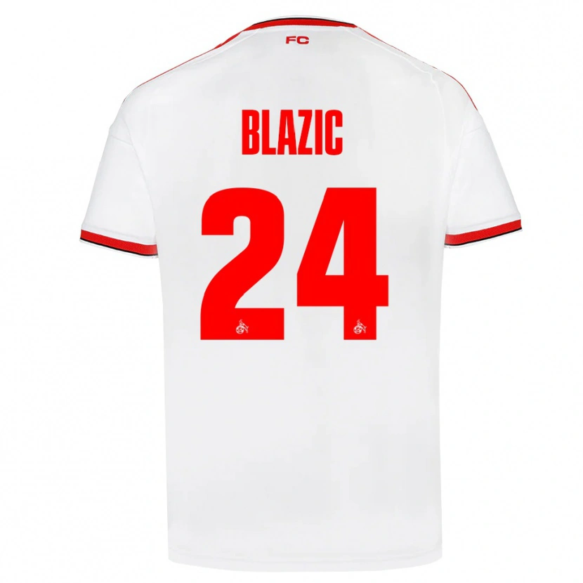 Danxen Dames Alessandro Blazic #24 Wit Rood Zwart Thuisshirt Thuistenue 2026/27 T-Shirt België