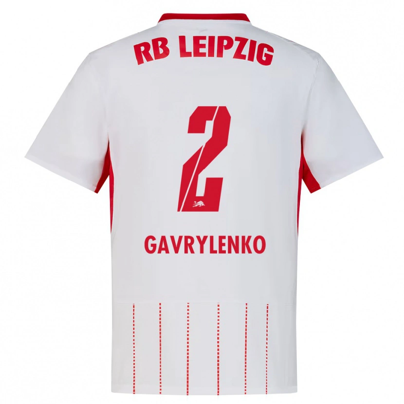 Danxen Dames Oleksandr Gavrylenko #2 Rood Wit Geel Thuisshirt Thuistenue 2026/27 T-Shirt België