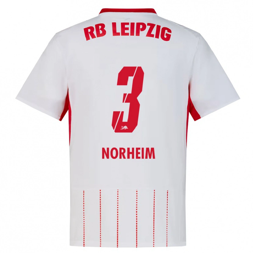 Danxen Dames Andrea Norheim #3 Rood Wit Geel Thuisshirt Thuistenue 2026/27 T-Shirt België