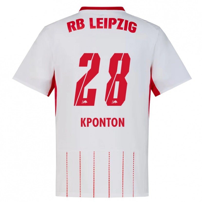 Danxen Dames Marwan Kponton #28 Rood Wit Geel Thuisshirt Thuistenue 2026/27 T-Shirt België