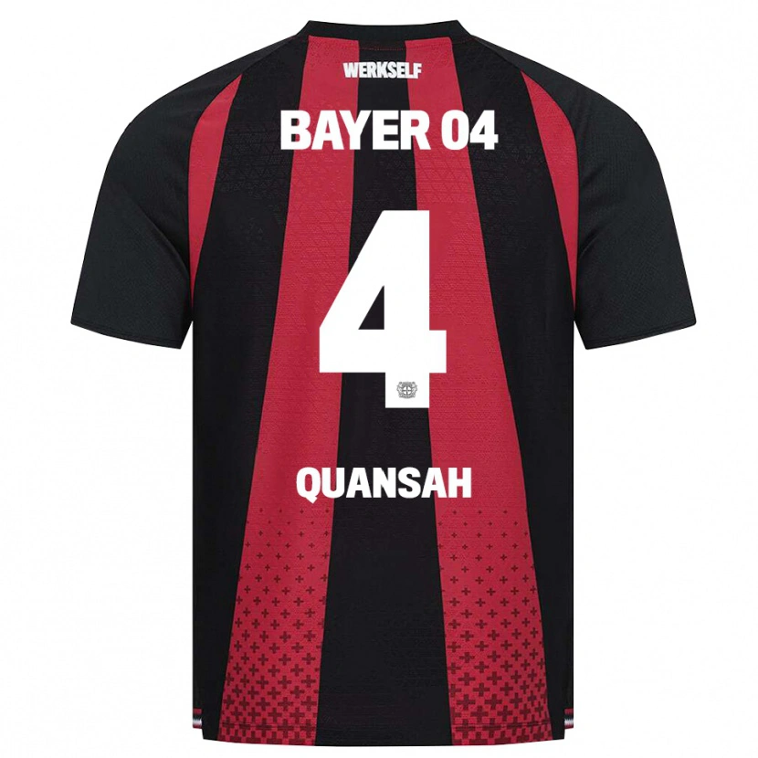 Danxen Dames Jarell Quansah #4 Zwart Wit Rood Thuisshirt Thuistenue 2026/27 T-Shirt België