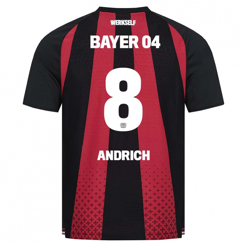 Danxen Dames Robert Andrich #8 Zwart Wit Rood Thuisshirt Thuistenue 2026/27 T-Shirt België