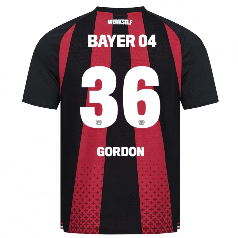 Danxen Dames Max Gordon #36 Zwart Wit Rood Thuisshirt Thuistenue 2026/27 T-Shirt België