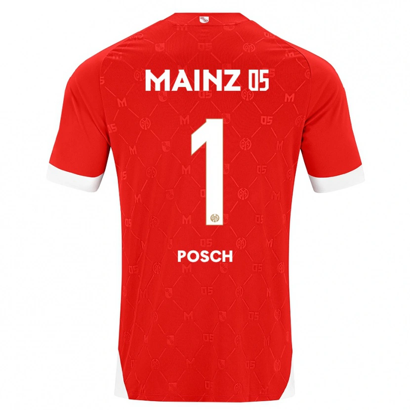 Danxen Dames Daniel Posch #1 Rood Wit Thuisshirt Thuistenue 2026/27 T-Shirt België