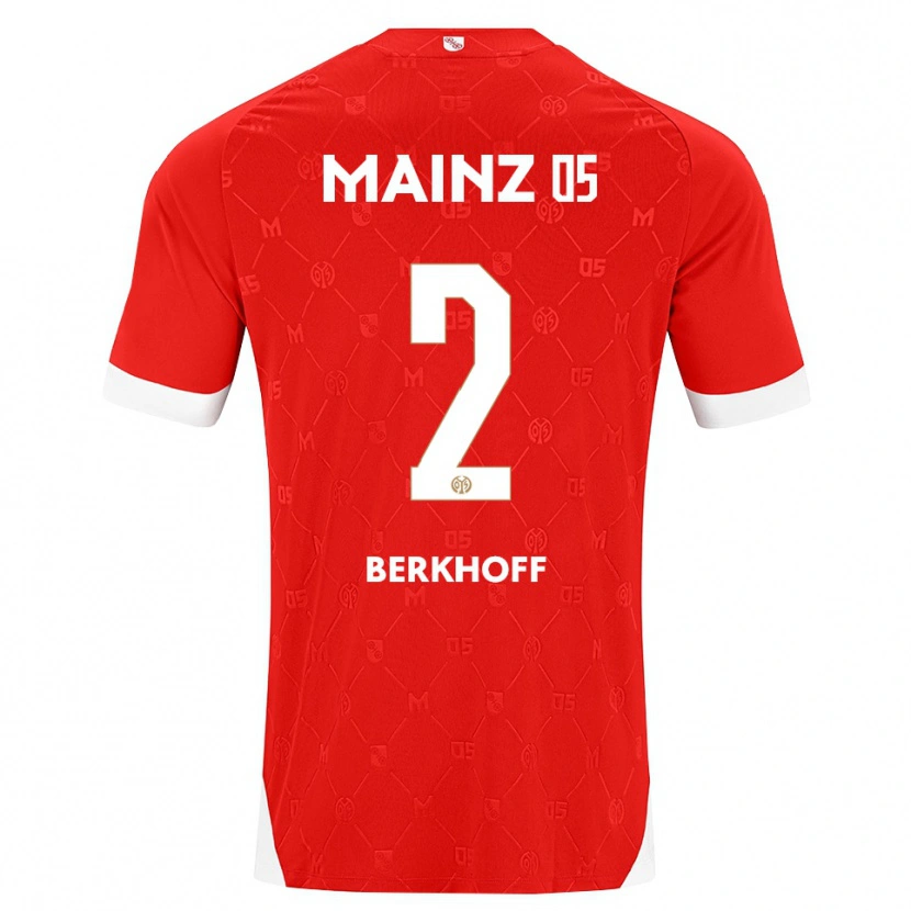 Danxen Dames Jonas Berkhoff #2 Rood Wit Thuisshirt Thuistenue 2026/27 T-Shirt België