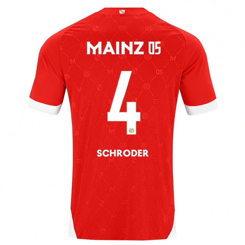 Danxen Dames Lara Schröder #4 Rood Wit Thuisshirt Thuistenue 2026/27 T-Shirt België