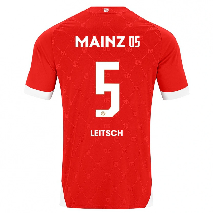 Danxen Dames Maxim Leitsch #5 Rood Wit Thuisshirt Thuistenue 2026/27 T-Shirt België