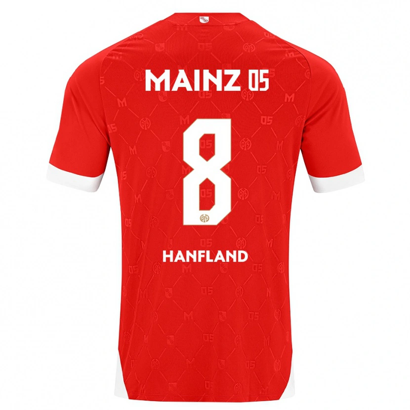 Danxen Dames Paul Hanfland #8 Rood Wit Thuisshirt Thuistenue 2026/27 T-Shirt België