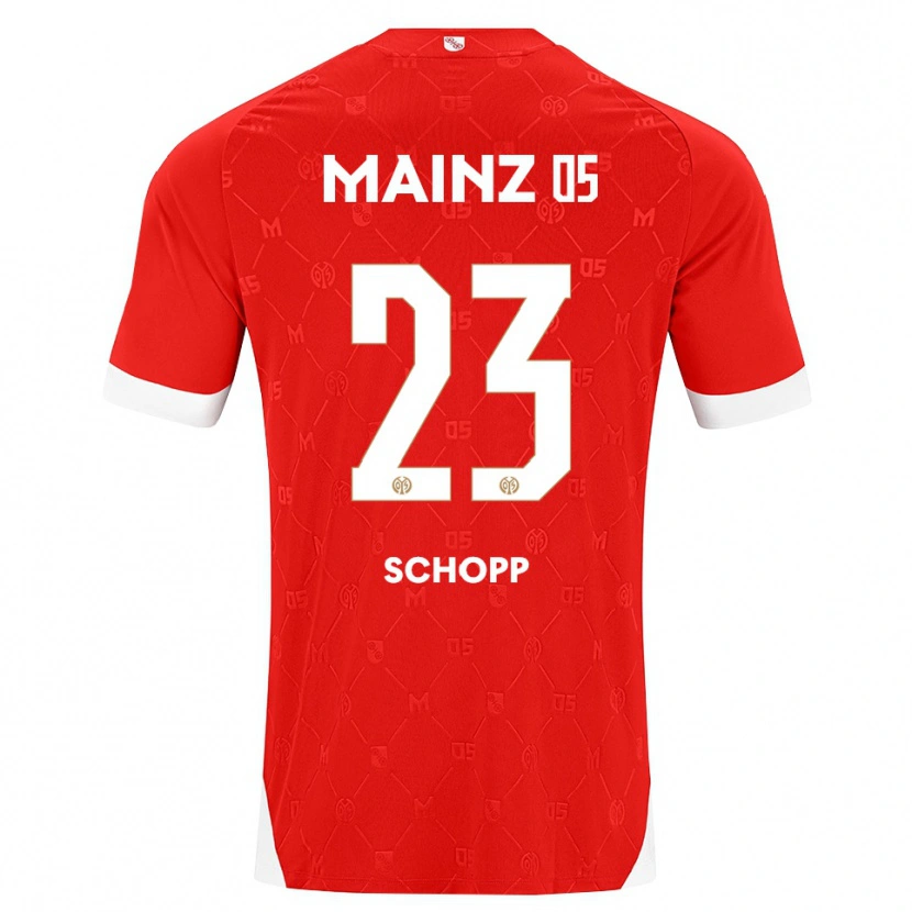 Danxen Dames Konstantin Schopp #23 Rood Wit Thuisshirt Thuistenue 2026/27 T-Shirt België