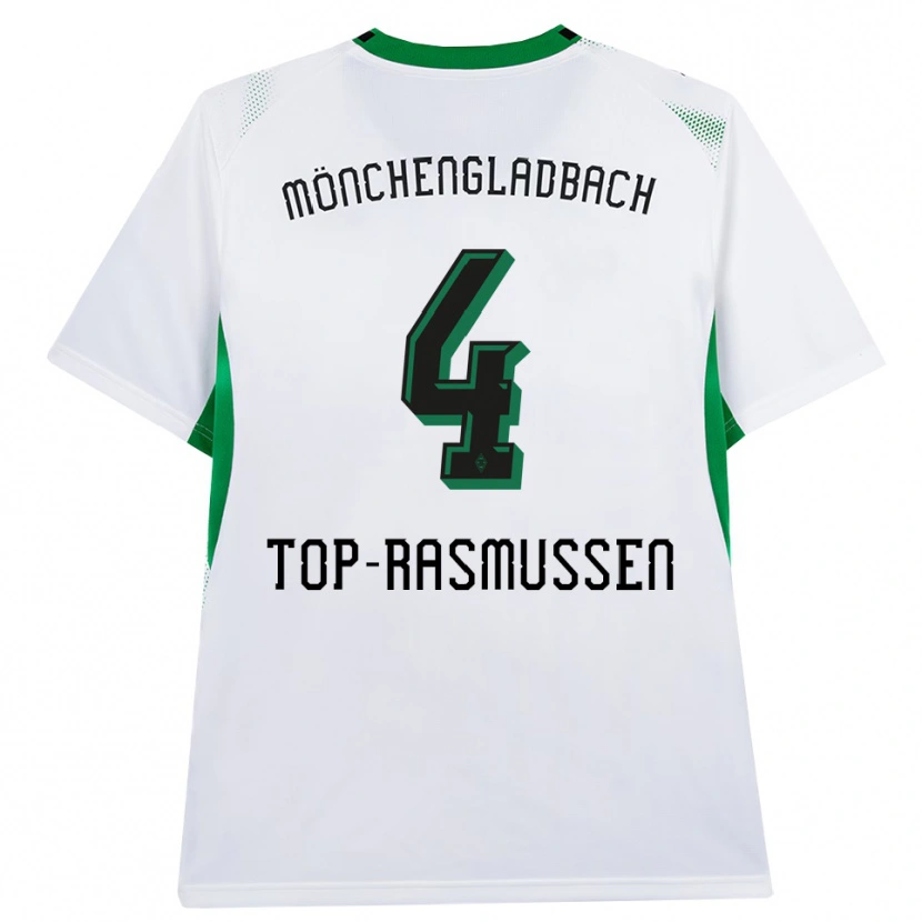 Danxen Dames Tristan Top-Rasmussen #4 Wit Zwart Groen Thuisshirt Thuistenue 2026/27 T-Shirt België