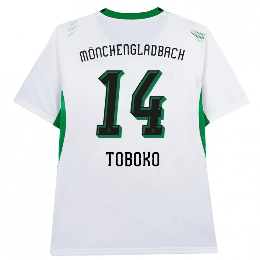 Danxen Dames Rubén Toboko #14 Wit Zwart Groen Thuisshirt Thuistenue 2026/27 T-Shirt België