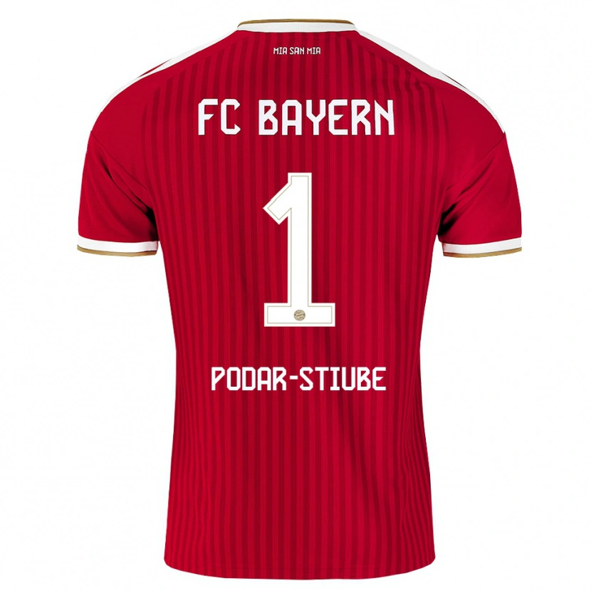 Danxen Dames David Podar-Stiube #1 Rood Wit Blauw Thuisshirt Thuistenue 2026/27 T-Shirt België