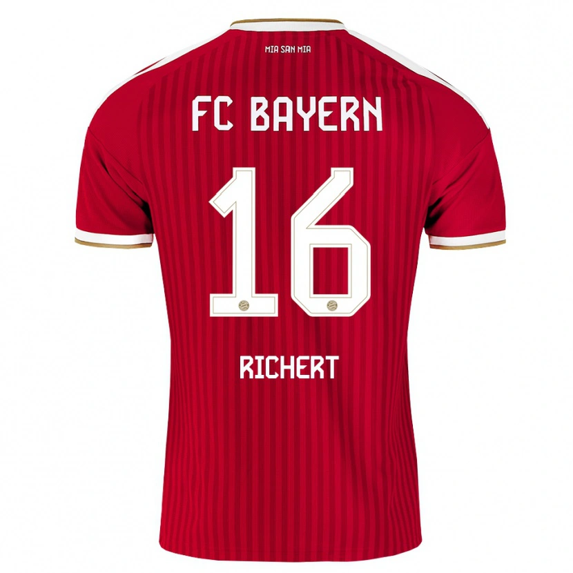 Danxen Dames Leonhard Richert #16 Rood Wit Blauw Thuisshirt Thuistenue 2026/27 T-Shirt België