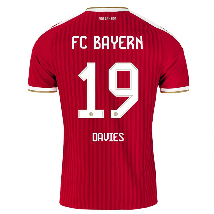 Danxen Dames Alphonso Davies #19 Rood Wit Blauw Thuisshirt Thuistenue 2026/27 T-Shirt België