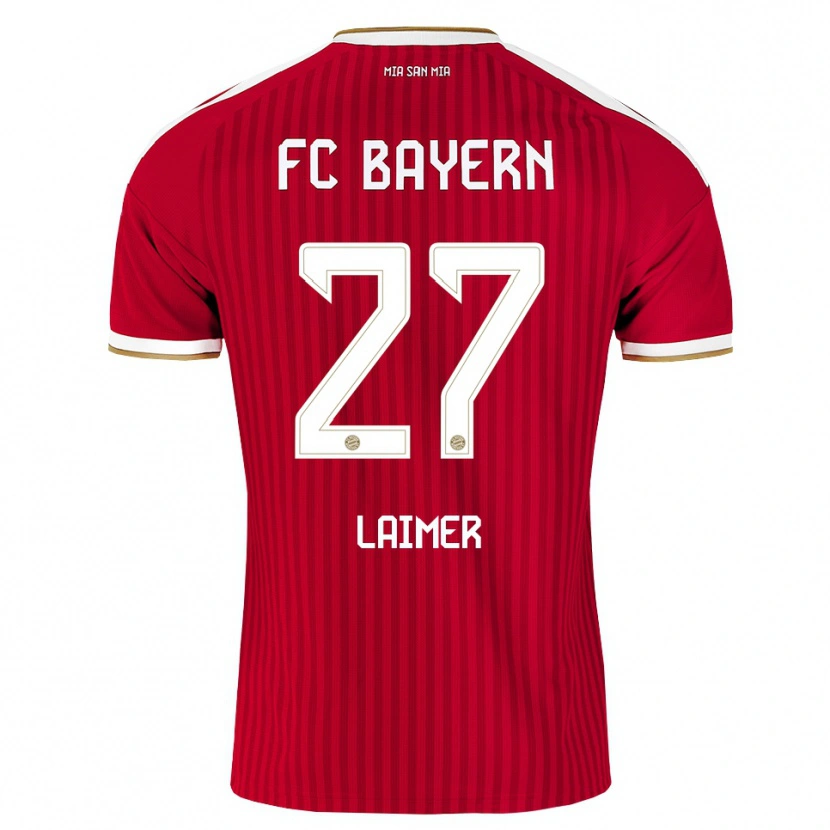 Danxen Dames Konrad Laimer #27 Rood Wit Blauw Thuisshirt Thuistenue 2026/27 T-Shirt België