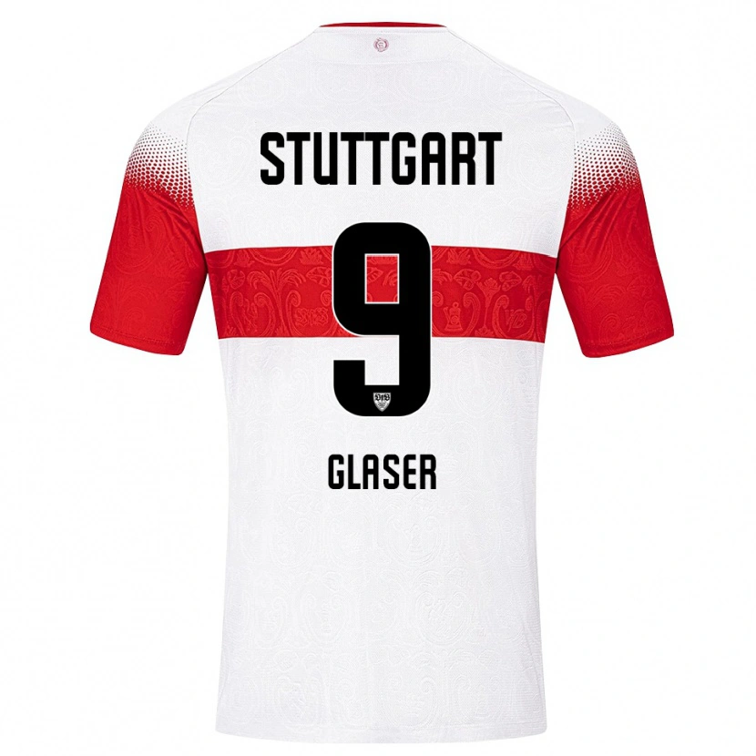 Danxen Dames Julia Glaser #9 Wit Rood Geel Thuisshirt Thuistenue 2026/27 T-Shirt België