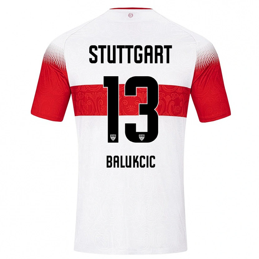Danxen Dames David Balukcic #13 Wit Rood Geel Thuisshirt Thuistenue 2026/27 T-Shirt België