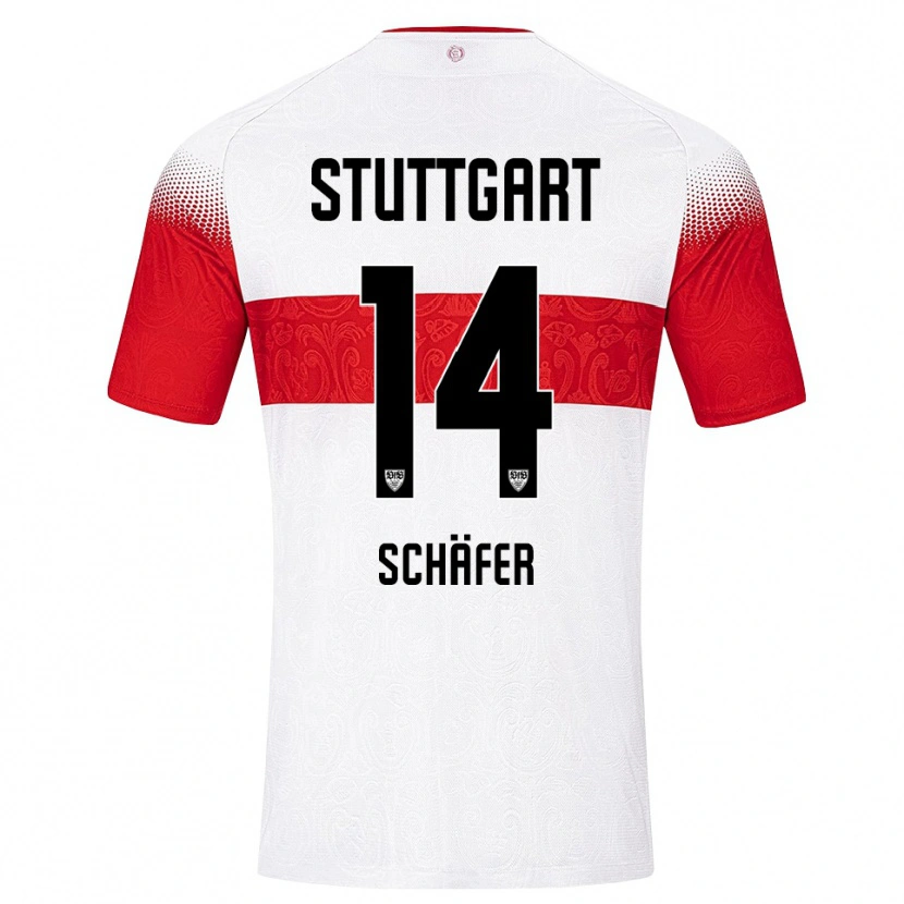 Danxen Dames Katharina Schäfer #14 Wit Rood Geel Thuisshirt Thuistenue 2026/27 T-Shirt België
