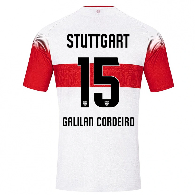 Danxen Dames Guilherme Galilan Cordeiro #15 Wit Rood Geel Thuisshirt Thuistenue 2026/27 T-Shirt België