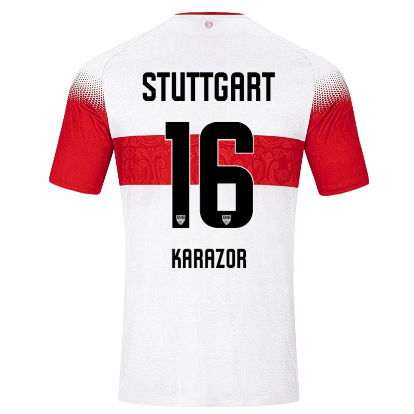 Danxen Dames Atakan Karazor #16 Wit Rood Geel Thuisshirt Thuistenue 2026/27 T-Shirt België