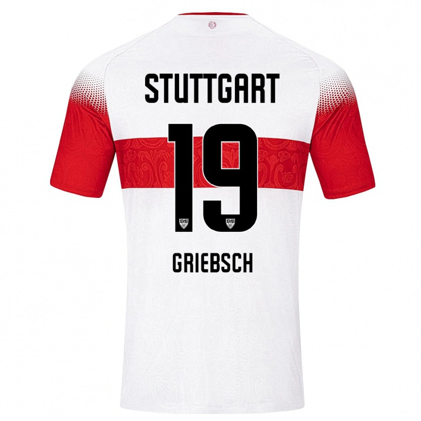 Danxen Dames Lukas Griebsch #19 Wit Rood Geel Thuisshirt Thuistenue 2026/27 T-Shirt België