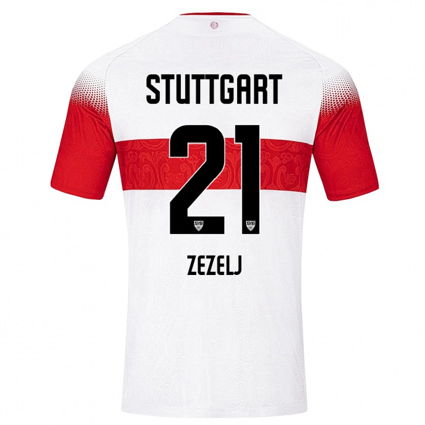 Danxen Dames Neno Zezelj #21 Wit Rood Geel Thuisshirt Thuistenue 2026/27 T-Shirt België