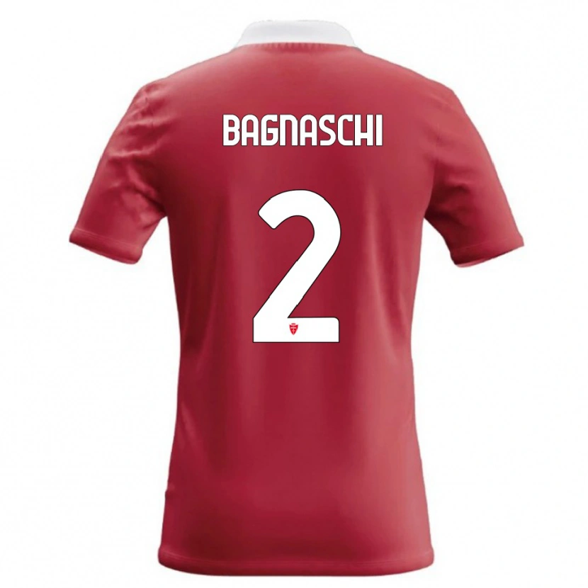 Danxen Dames Alessandro Bagnaschi #2 Rood Wit Thuisshirt Thuistenue 2026/27 T-Shirt België