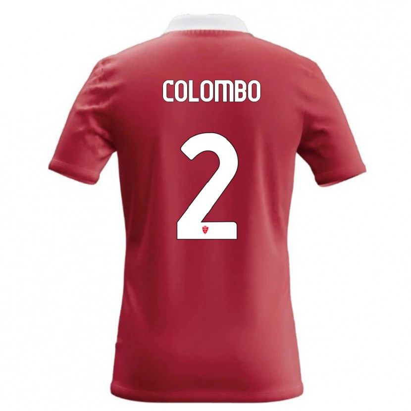 Danxen Dames Davide Colombo #2 Rood Wit Thuisshirt Thuistenue 2026/27 T-Shirt België