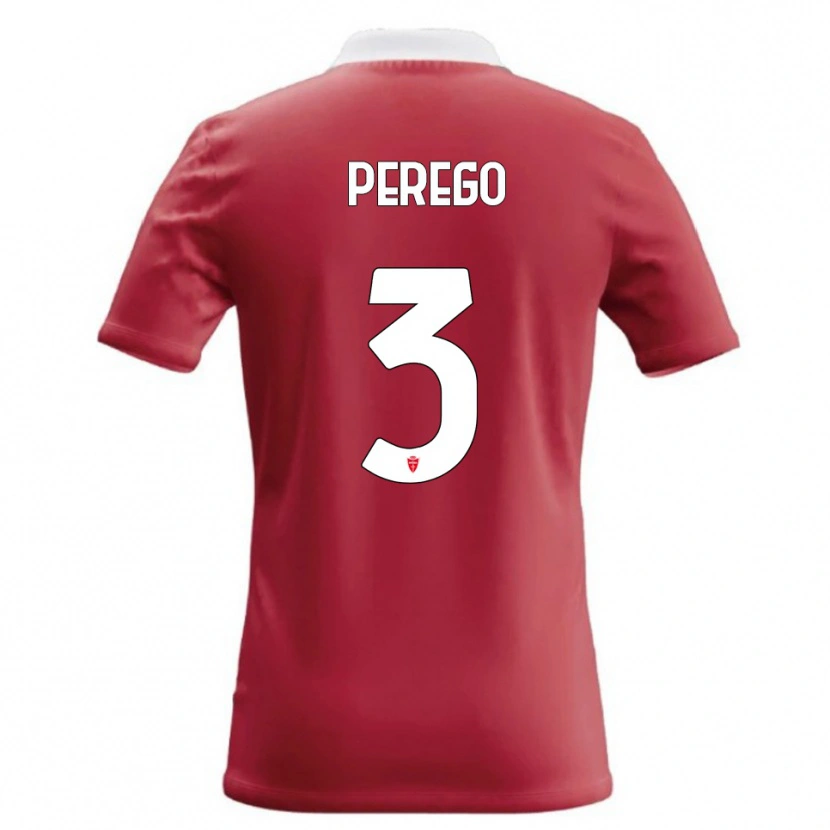 Danxen Dames Gregorio Perego #3 Rood Wit Thuisshirt Thuistenue 2026/27 T-Shirt België