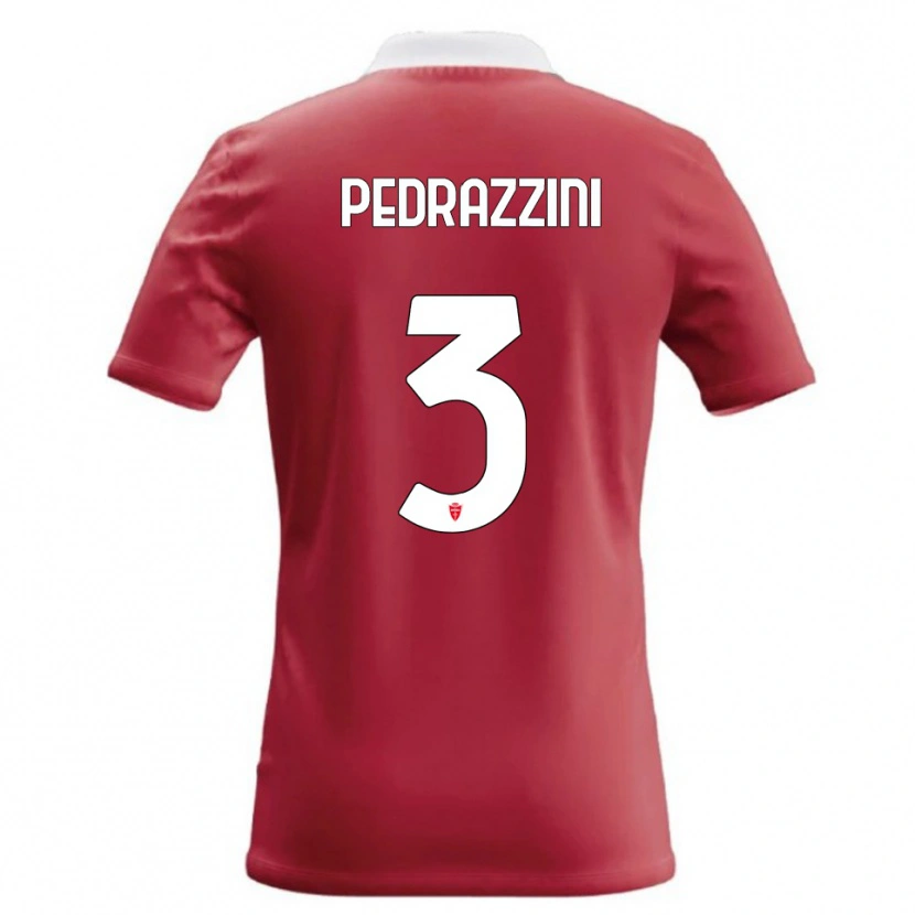 Danxen Dames Carlo Pedrazzini #3 Rood Wit Thuisshirt Thuistenue 2026/27 T-Shirt België