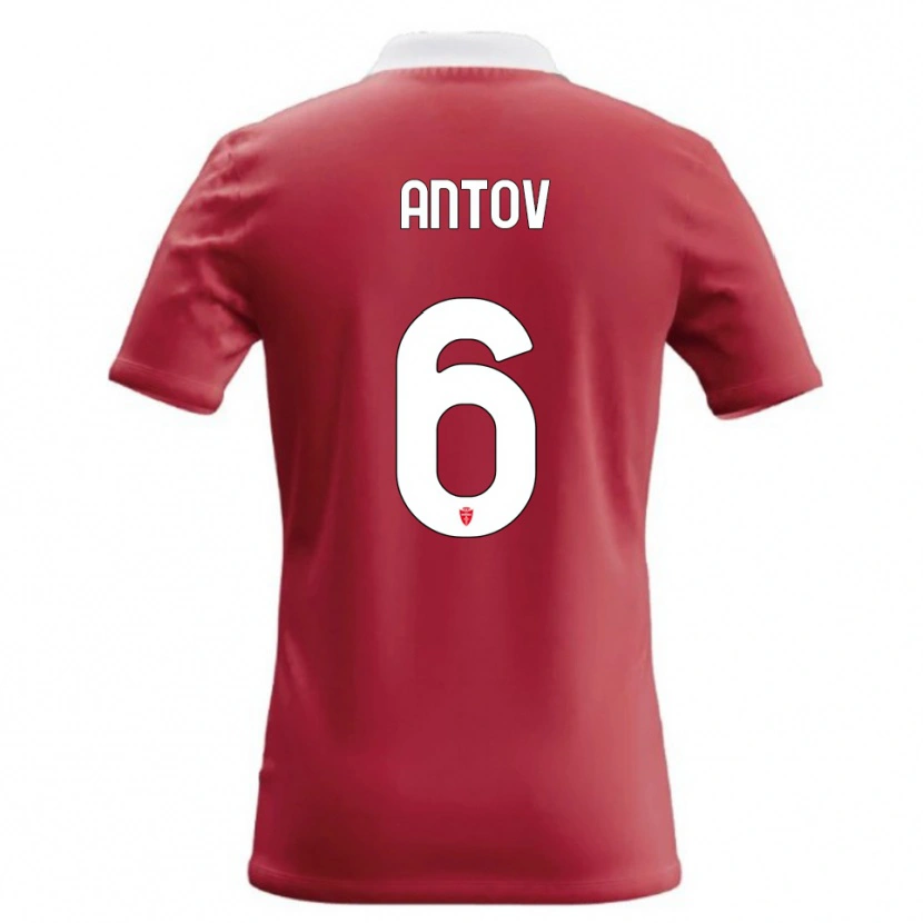 Danxen Dames Valentin Antov #6 Rood Wit Thuisshirt Thuistenue 2026/27 T-Shirt België