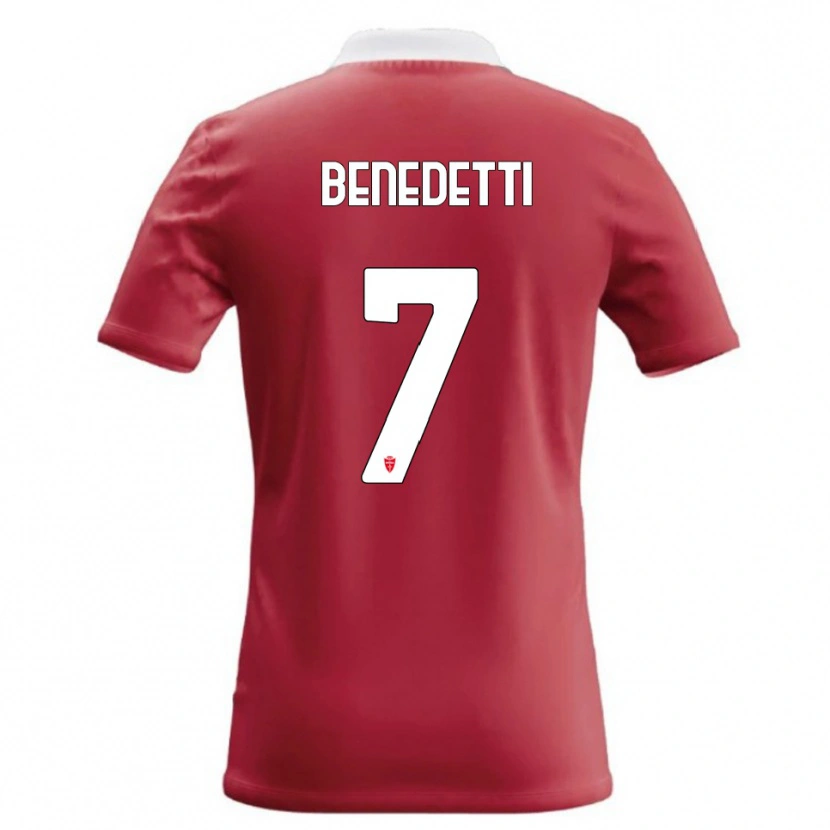 Danxen Dames Elia Benedetti #7 Rood Wit Thuisshirt Thuistenue 2026/27 T-Shirt België