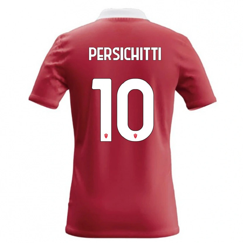 Danxen Dames Matteo Persichitti #10 Rood Wit Thuisshirt Thuistenue 2026/27 T-Shirt België