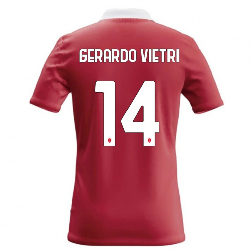 Danxen Dames Alessandro Gerardo Vietri #14 Rood Wit Thuisshirt Thuistenue 2026/27 T-Shirt België