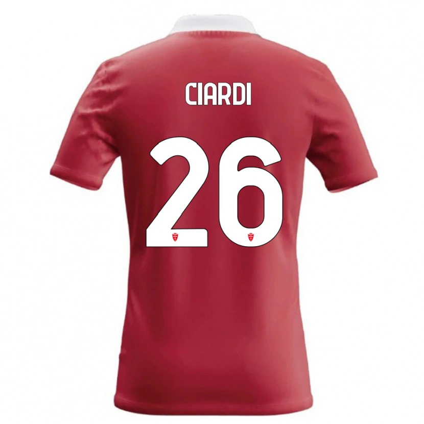 Danxen Dames Tommaso Ciardi #26 Rood Wit Thuisshirt Thuistenue 2026/27 T-Shirt België