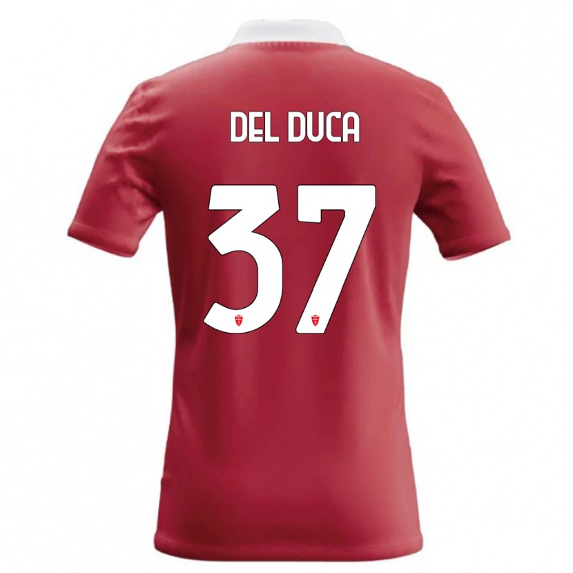 Danxen Dames Jacopo Del Duca #37 Rood Wit Thuisshirt Thuistenue 2026/27 T-Shirt België