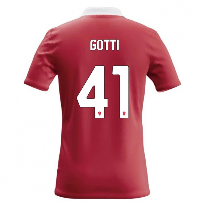 Danxen Dames Andrea Gotti #41 Rood Wit Thuisshirt Thuistenue 2026/27 T-Shirt België